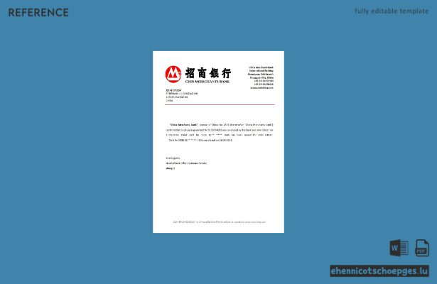 China Merchants Schließungsbeispiel Vorschau
